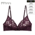 EVE’S Eve’s Temptation Orange Fragrant Love Thoải mái Ren mỏng dành cho phụ nữ Không có dây Vòng quanh mềm mại Áo lót thoáng khí - Push Up Bras Push Up Bras