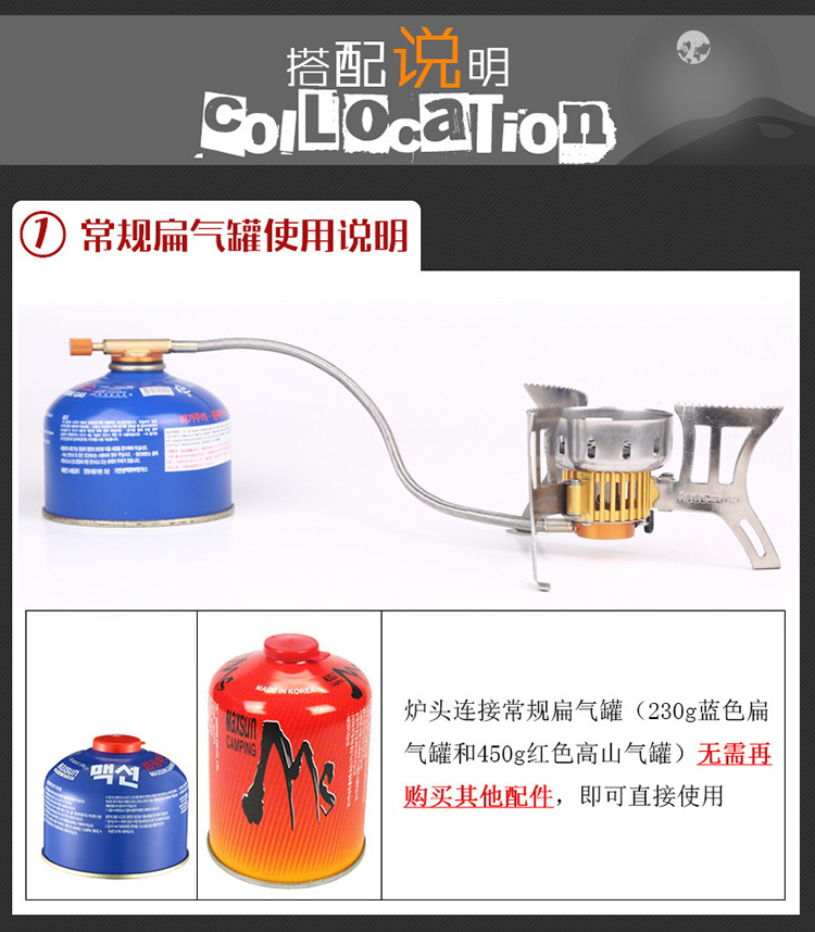 Ngoài trời di động chống gió dữ dội phụ kiện bếp cắm trại tự lái xe bếp chuyển đổi khung bếp gas đặt - Bếp lò / bộ đồ ăn / đồ nướng dã ngoại bếp ga mini cao cấp