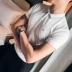 Mùa hè nam Hàn Quốc Slim nam nhỏ ô ngắn tay áo sơ mi polo Anh doanh nhân nam áo thun giản dị - Polo shop bán áo thun nam có cổ Polo