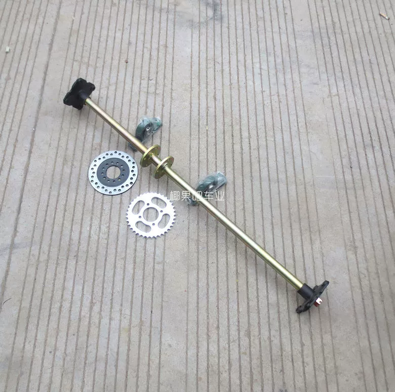 Phụ kiện kart 110cc, cụm trục sau 1m được sửa đổi cho xe bốn bánh, trục sau với ghế chịu lực, mặt bích trung tâm - Phụ tùng xe máy