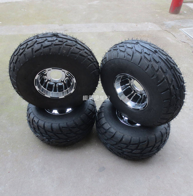 Go-kart accessories ATV front 19× 7-8 rear 18X9.50-8 inch road tire aluminum wheel set