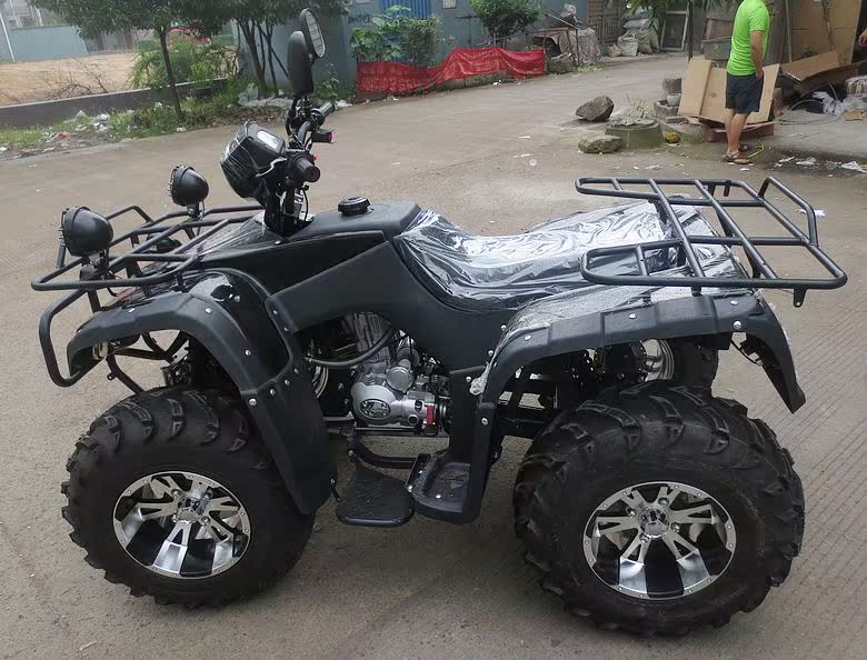 Đèn lưới đôi Zongshen 250CC làm mát bằng nước Longding lớn Hummer ATV Trục truyền động vi sai Bánh xe nhôm 12 inch xe moto cho bé