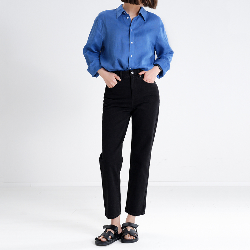 Davidsusan 25 Spring and Autumn New Collection Turkish Fabric Classic Jeans for Women Vintage Straight Black Pants Davidsusan 25 Spring and Autumn New Collection Turkish Fabric Classic Jeans for Women Vintage Straight Black Pants
