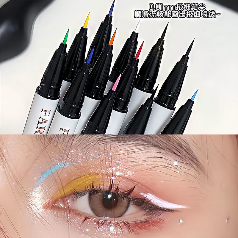 The Secret to Creating a Dynamic Look ~ Halloween Colored Eyeliner Pen for Stage Performances, Fine Tip Eyeliner Pen