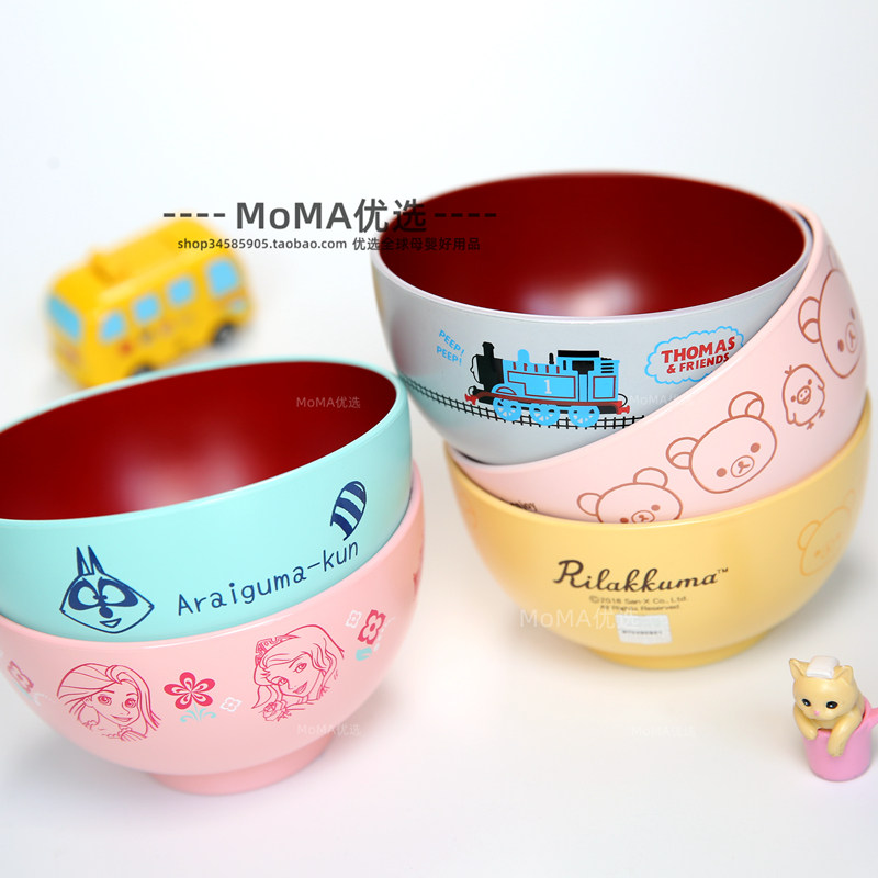 Spot Japan Soup Maz Easy Bear Princess Baby Boy Cutlery Cutlery Eating Bowl Resin Resistant To Fall Microwave