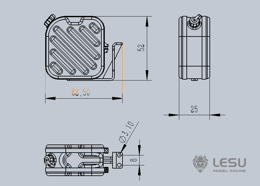 Rc Lkw 1/14 Traktor Fernbedienung Spielzeug Harnstoff Tank G-6113 Für Tamiya Traktor DIY Muldenkipper RC Auto Modell Zubehör – Detail 1