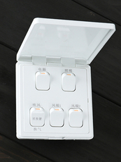 Блок выключателей 美的欧普奥pu专用开关同样功能照明换气吹风风暖浴霸五联开关16a