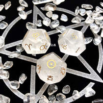 (physical) natural crystal Astrological dice zodiac planet palace dice sieve dice