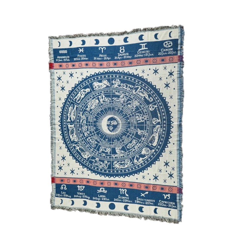 Spot constellation pattern board game card cloth cotton and linen long hanging square hanging cloth Tarot card tablecloth