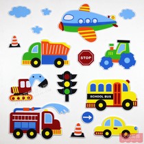 Kindergarten environment decoration foam three-dimensional primary school classroom blackboard newspaper layout animal aircraft car Wall stickers