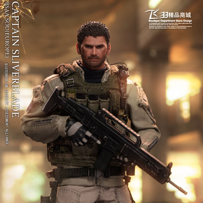 The Patriot Biochemical Crisis Chris 1 12 Soldier Model European Special Action Group Silver Blade Captain