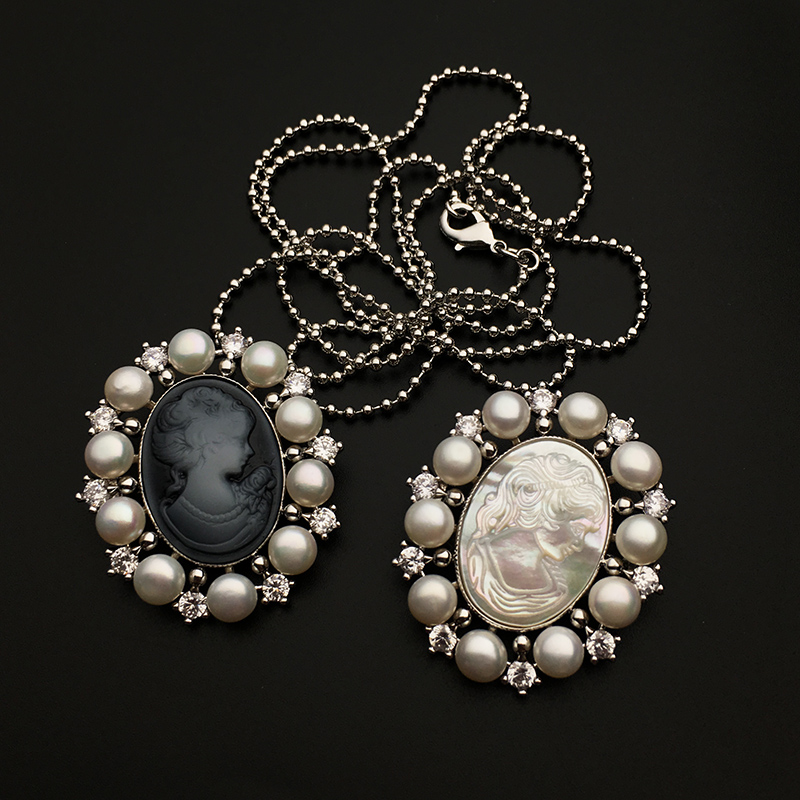 Cameo Trâm trâm pin nữ Hàn Quốc Không khí sang trọng Phụ kiện ngọc trai tự nhiên Cao cấp nanaz Mùa thu hoa cài áo