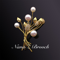 Na Lidado nanaz style bouquet natural pearl inlaid with brooch brooch and female upscale spot