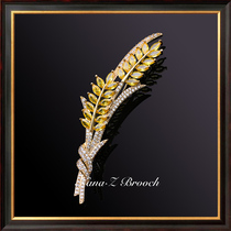 nanaz brooch wheat ears breast brooch breasts women Korea upscale luxury atmosphere creative west suit jacket accessories