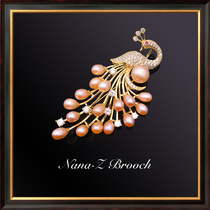 Natural Fresh Water Pearls Peacock Phoenix Brisket Cardiotheca Plethora Cashmere Big Coat And Female Korea Upscale Luxury Accessories