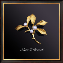 nanaz brooch leaves gold breasted breasts plethora Dont pin upscale women South Korea extravagant atmosphere accessories minimalist