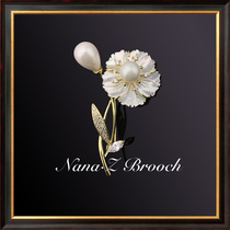 Na Ridodo Nanaz Brooch Mother Bay Flowers Breast Flowers Breasts Individuality Clothes Luxury 100 Lapped Pearl Brooch