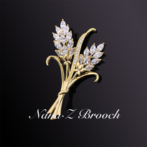 Na Lidodo Wheat Tassel Brooch High-end Womens Breasts Flowers Do Nt Pin Luxurious Atmosphere Accessories Teachers Festival Presents