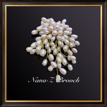 Handmade Natural Pearl Flowers Breast plethora breasts big clothes Dont pin women upscale Korean version extravagant atmosphere