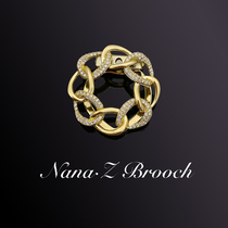 Na Lidado flower ring brooch High-end Female Breast-breasted Flower Dont pin silk scarf button Dual-purpose Japan-ROK Senior Sensation Accessories Spot
