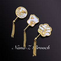 Na Lidado National Wind fan Chest Needle High-end Female Personality Breast Flowers dont pin Japan-ROK Creative Plant Design Feel Accessories