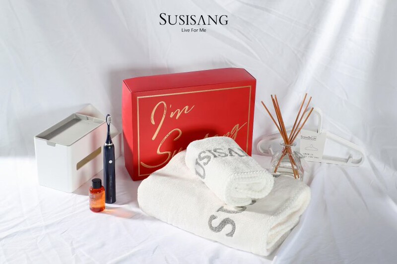 Su Shang'Er Micron Skin-Friendly Embroidery Set Long Towel + Bath Towel High-End Gift Box Welfare Gift Souvenir