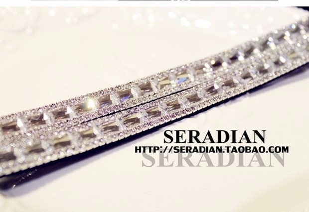 Đơn hàng xuất khẩu Dây đeo vai rhinestone dây đeo vai cưới Châu Âu và Hoa Kỳ Áo pha lê chính hãng chất lượng tốt trang sức cô dâu dây áo lót ren đẹp