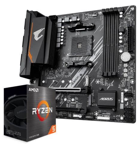 AMD Материнская плата, комплект, процессор AMD ryzen R5, 5600/5600, 5600G