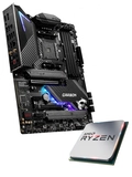 AMD Ryzen R7 3800x Lose Film Box, установленная с Micro -Star Motherboard CPU, установленной восемь -коррек
