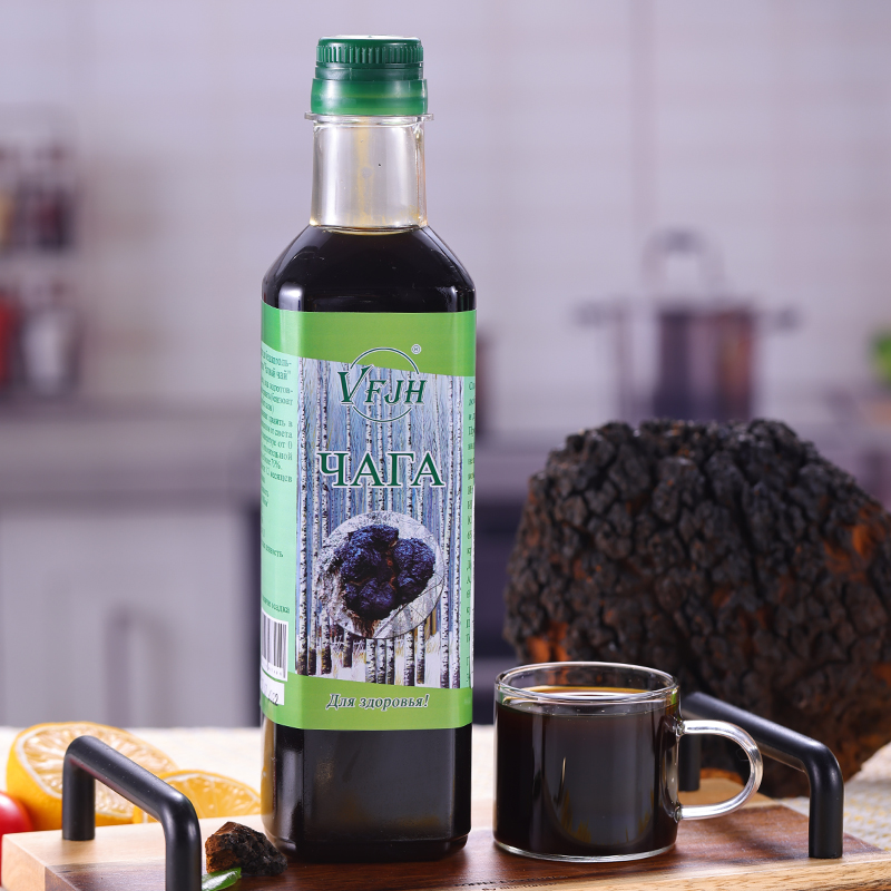Russia imported birch mushroom concentrate 500ml original birch mushroom extract Chaga hole fungus black gold drink