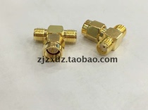 RF three-way head SMAKJK male to female to female inner screw inner needle to outer screw inner hole two-headed coaxial adapter