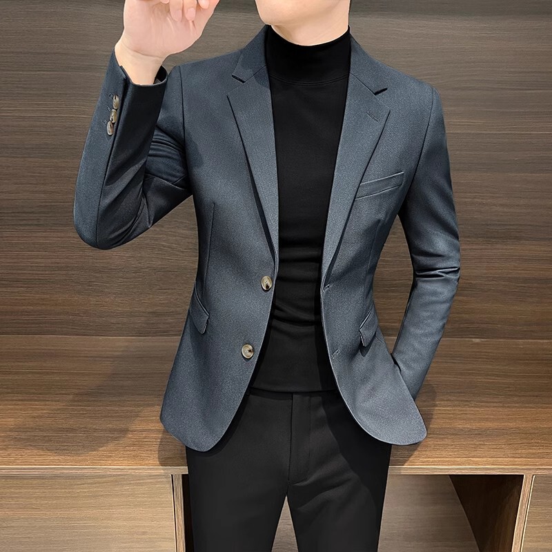 Casual Blazer for Men, New Spring and Autumn Business Men's Wear, High-End Slim-Fit Suit for Men