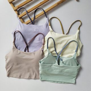 Big Brand Style, Stunningly Beautiful and Sexy Sports Fitness Bra, Running Push-Up Thin Strap Yoga Tank Top, Can Be Worn as Outerwear or as a Base Layer, with a Beautiful Back Design