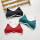 Contrast color stitching sling beautiful back fitness yoga bra with breast pads for outer wear running shockproof tight sports bra