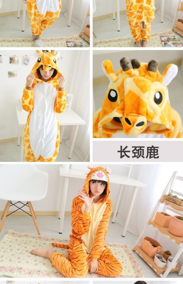 Mùa đông dễ thương cặp đôi hoạt hình khủng long động vật Pikachu Bộ đồ ngủ Xiêm nữ kiểu đồ bộ đẹp