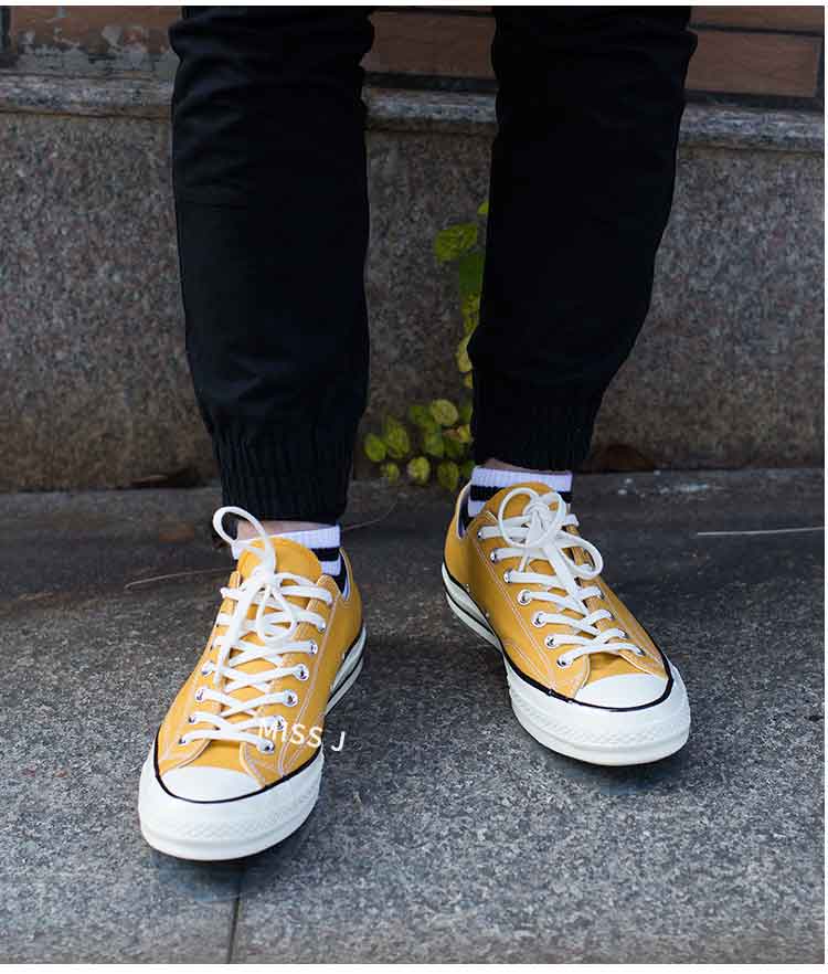 Converse Converse 1970s Samsung tiêu chuẩn màu vàng cao giúp giày nam thấp Giày nữ giày vải 162054C giày the thao nữ cao cấp