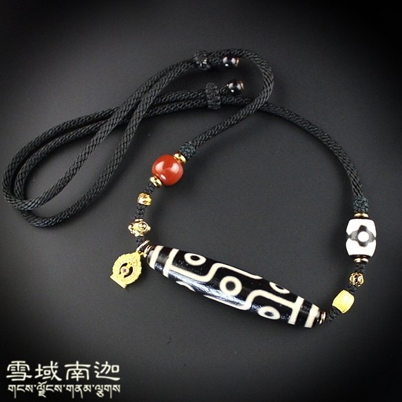 Tibet Tianzhu natural real products full of Zhu sand High oil Runway to pure nine eyes Laotian beads handmade cross lock bone chain hanging rope-Taobao