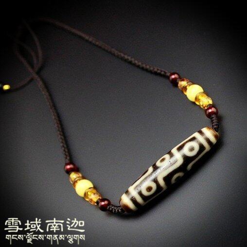 Tibet Genuine Products Natural Old Mine To Pure Boutique Nine Eyes Sky Pearl Sending Tibetan Cross Money Chain Lock Bone Chain Hanging Rope