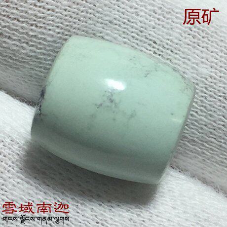 Raw turquoise barrel beads 1 25*1 15cm 2 6g No glue, no wax, no optimization