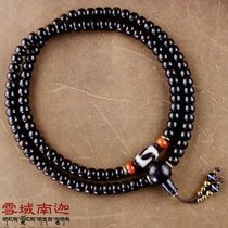 Snowy Nanga] Tibetan fine tiger tooth beads-8 5*6MM Indonesia high density coconut 108 Buddha beads hand string