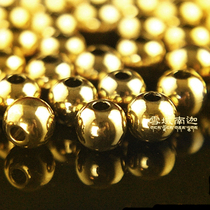 Recommended] Yong does not fade imported 18K bag gold beads 3 4 5 6 8MM smooth round beads diy accessories