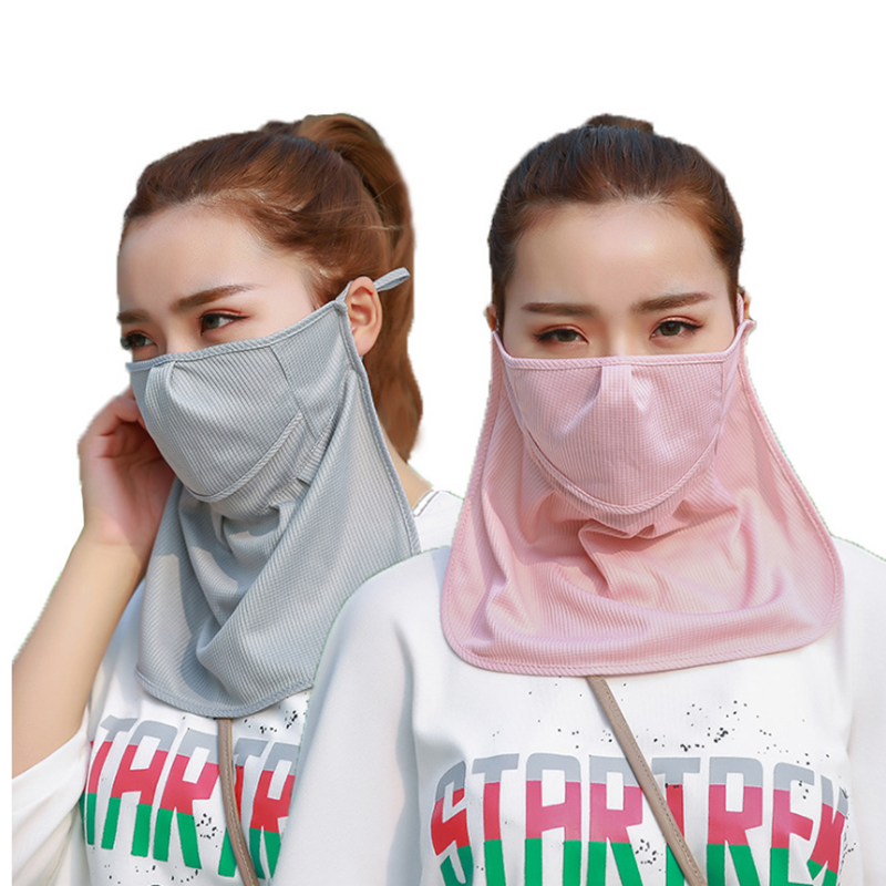 New golf sunscreen mask fashion outdoor mask spring and summer ladies neck protection breathable solid color dust mask
