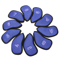 wosofe golf club cap set iron bar cover mesh cloth 10 set rod head protective cover magic closing
