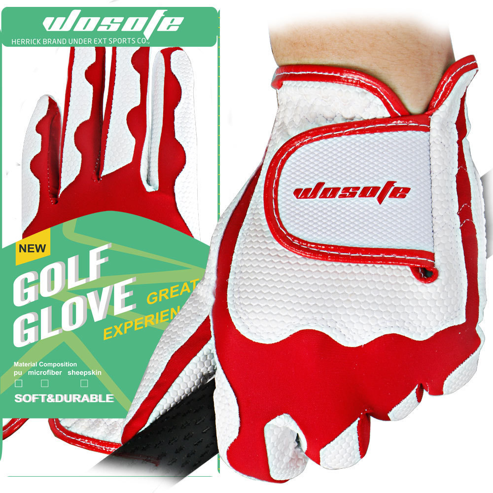 Golf gloves golf women's high-grade PU non-slip breathable wear-resistant new hands
