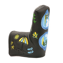 New golf putter cap lined with pushrod sleeve bar headgear PU straight strip protective sleeve magnet closed sunglasses