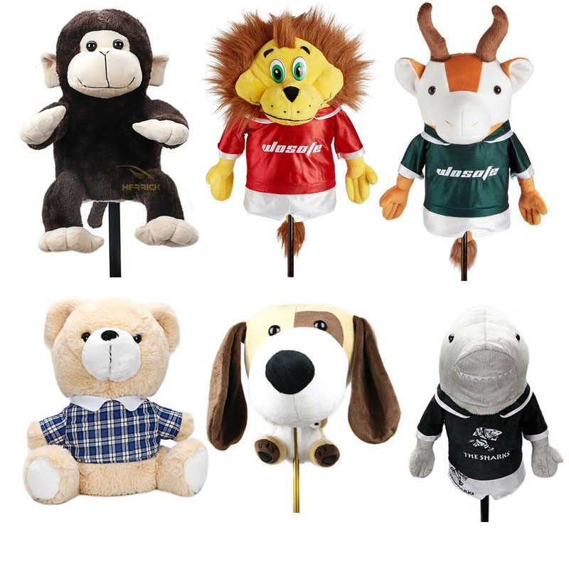 Golf club cap head cover golf wooden bar cover cartoon rod head protective cover