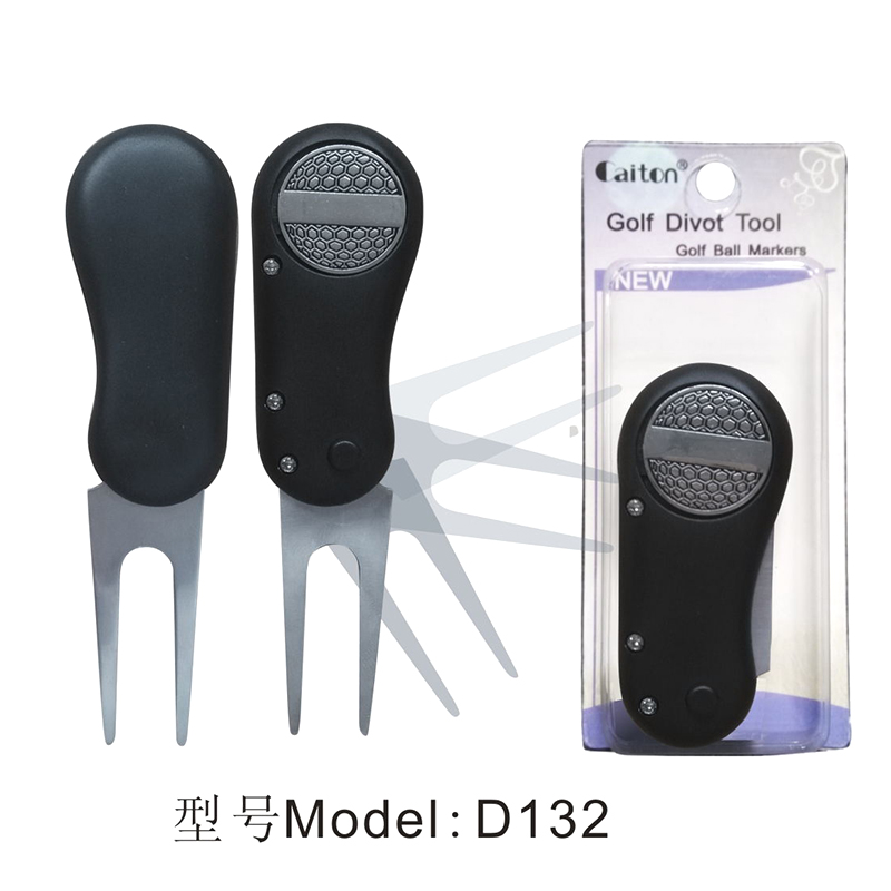 Golf green fork with MARK golf magnetic mark green fork repair tool with ball mark