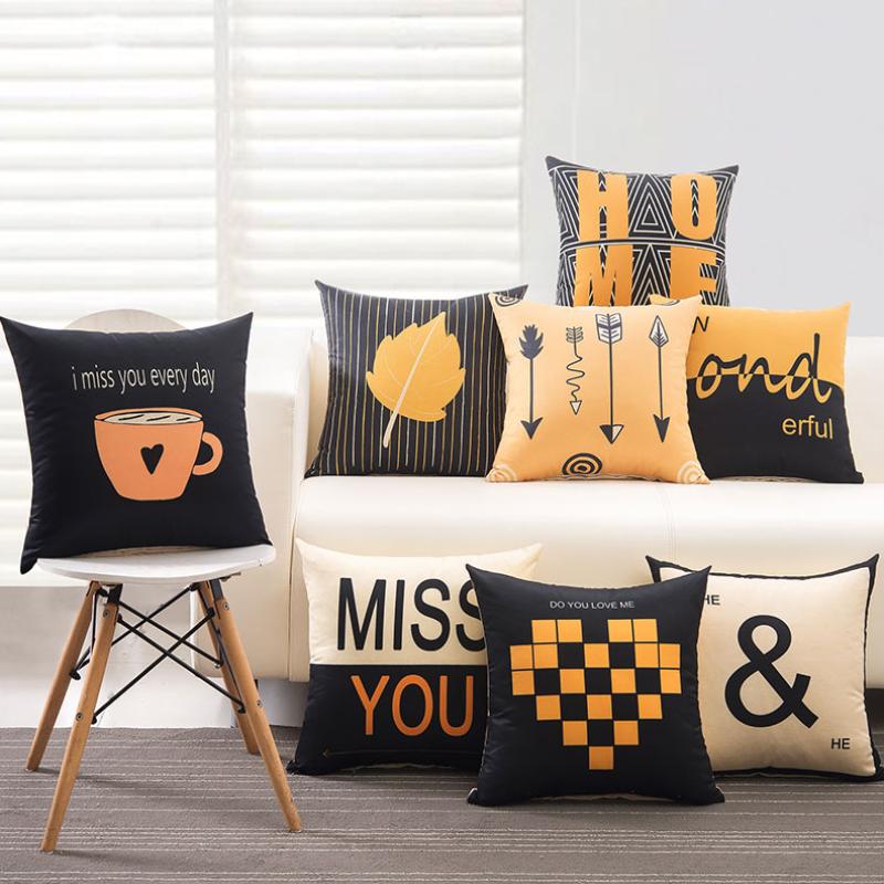 Simple retro British European and American style pillow sofa pillow head pillow car pillow waist pillow cartoon