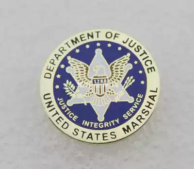 US badge of the Department of Justice Law Minor MARSHAL Chapter