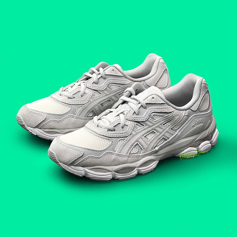 Asics Gel-Nyc Oatmeal Gray Low-Top Men's and Women's Shoes, Suede Leather Urban Commuter Casual Shoes That Are Not Tiring to Wear for a Long Time